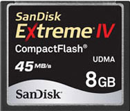 Sandisk Extreme IV CompactFlash 8 Gb (PIXPN191773)